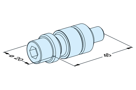 Chucking spigot F/M EDM for flushing