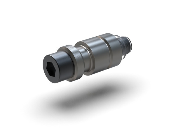 Chucking spigot F/M EDM for flushing