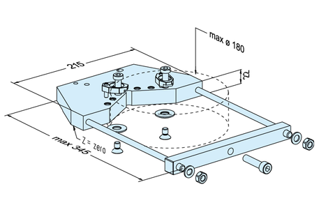 Prism holder ø 10 - 180
