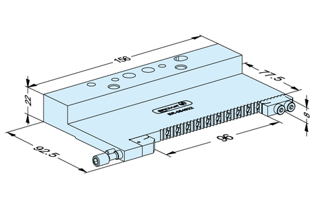 Flat vise 8mm PalletSet W