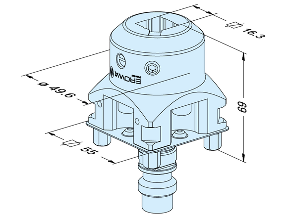 Square 15 electrode holder for ITS 50 C