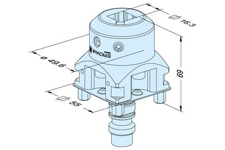 Square 15 electrode holder for ITS 50 C
