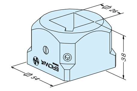 Square 25 holder front part