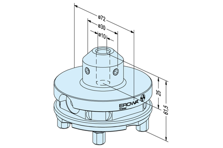 Blank holder ø 10 / ø 72