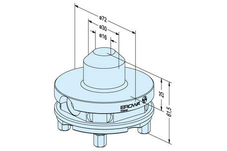 Blank holder ø 72 without borehole