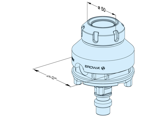 Collet chuck holder ø 72
